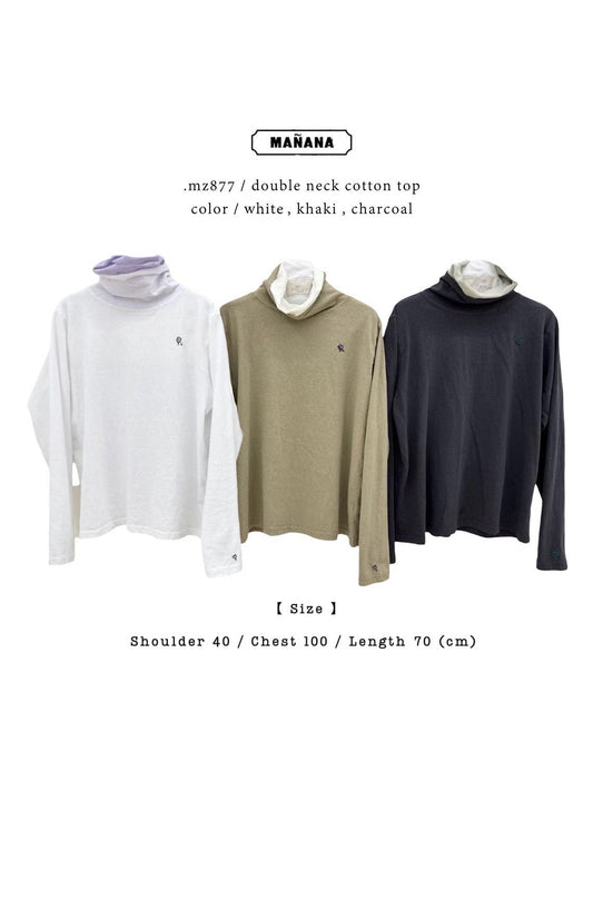 MZ877 DOUBLE NECK COTTON TOP