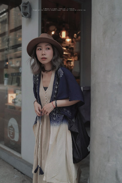 NA378 Embroidered Gradient Cardigan