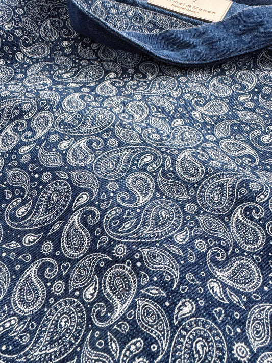 MZ716 PAISLEY DENIM TOTE BAG