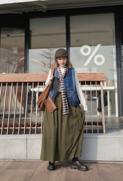 MZ954 PATCHWORK DENIM VEST