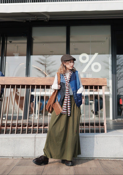 MZ954 PATCHWORK DENIM VEST