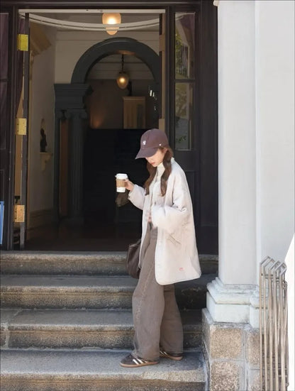 NA462 WAVY QUILTED MIDDLE COAT