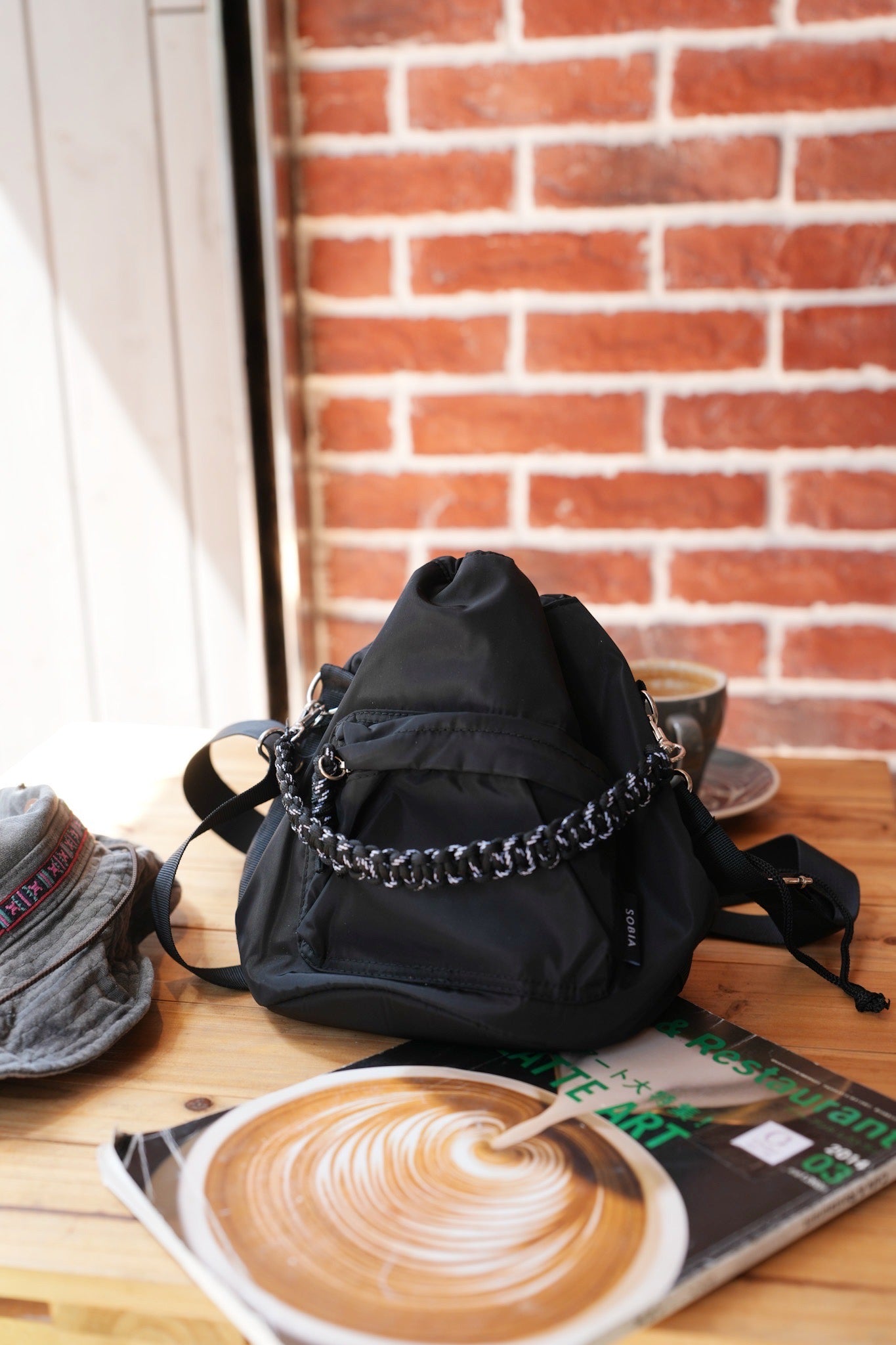 NA439 2WAY DRAWSTRING BUCKET BAG