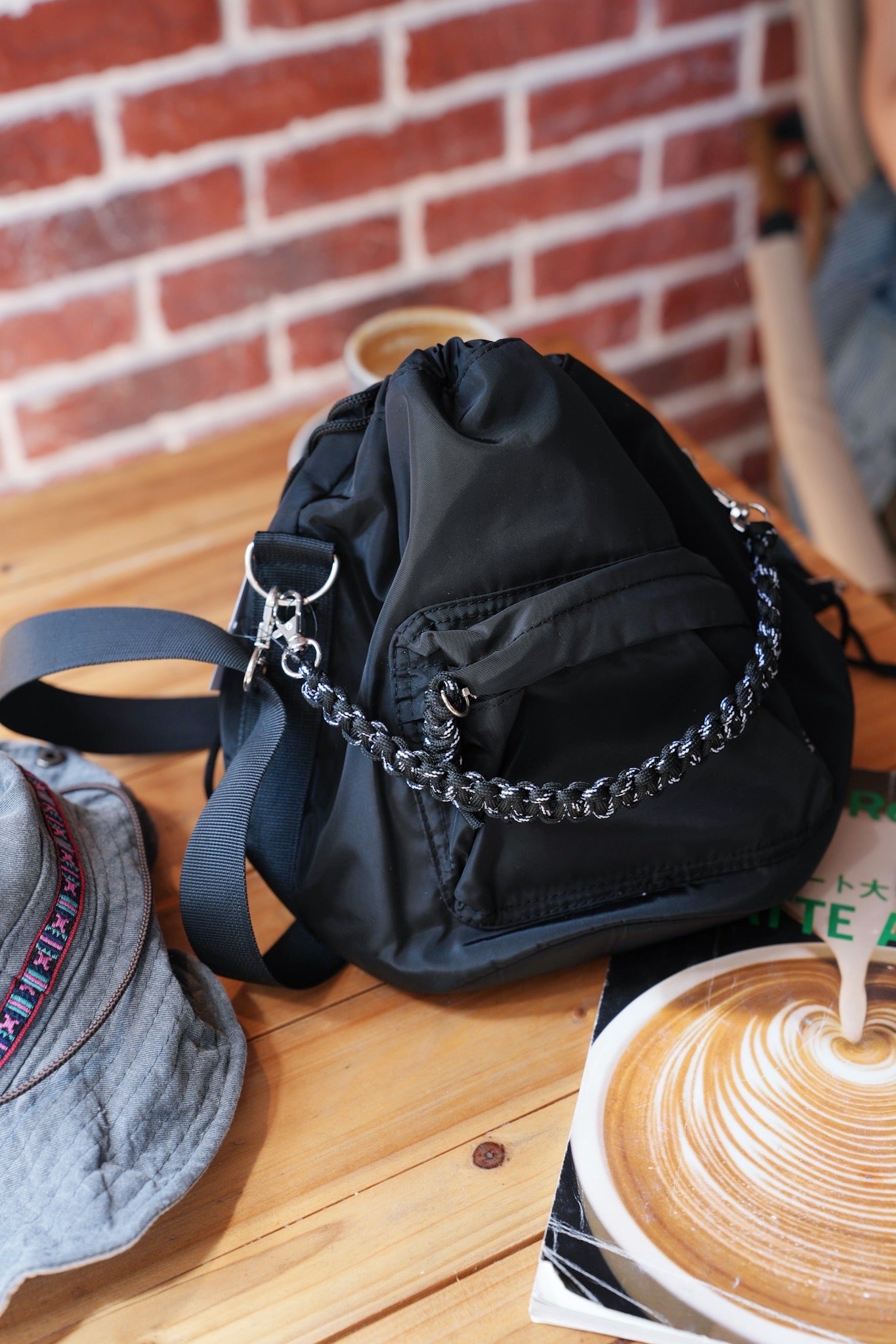 NA439 2WAY DRAWSTRING BUCKET BAG