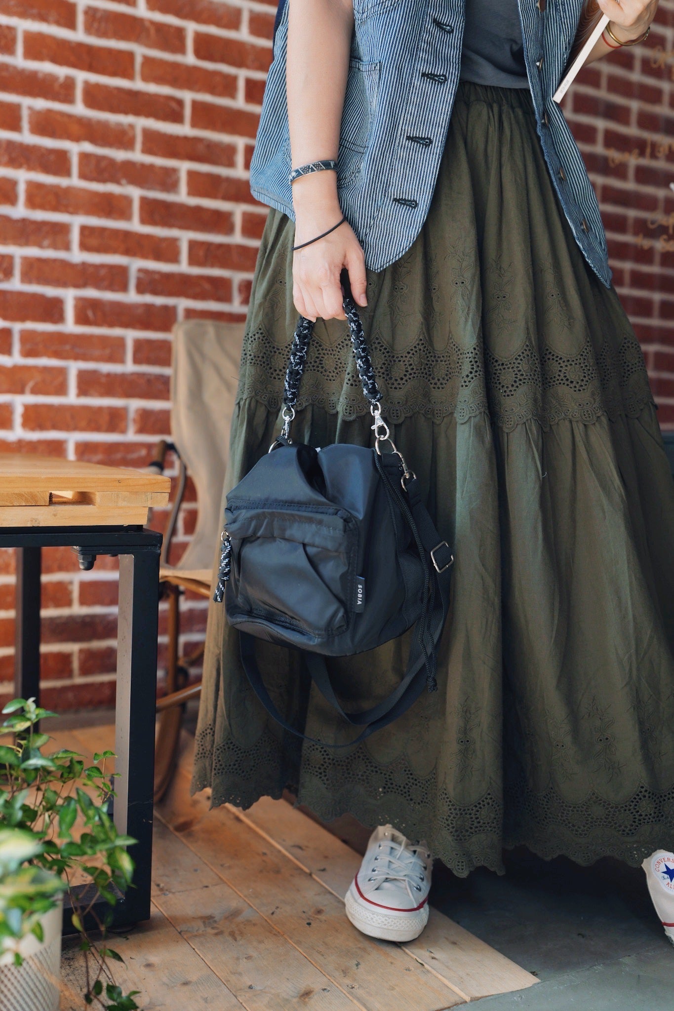 NA439 2WAY DRAWSTRING BUCKET BAG