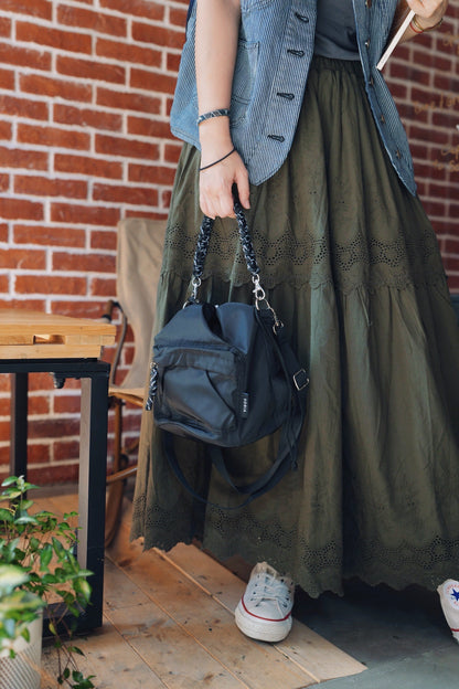 NA439 2WAY DRAWSTRING BUCKET BAG