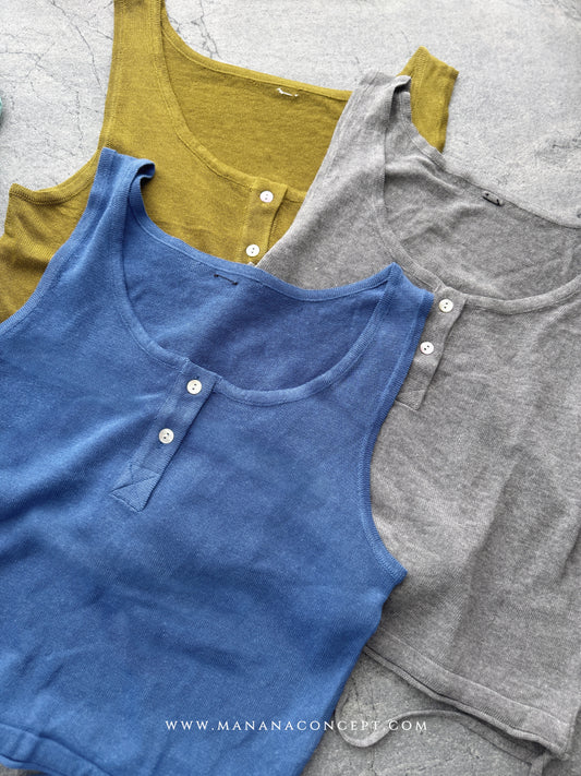 MZ737 BUTTON TANK TOP