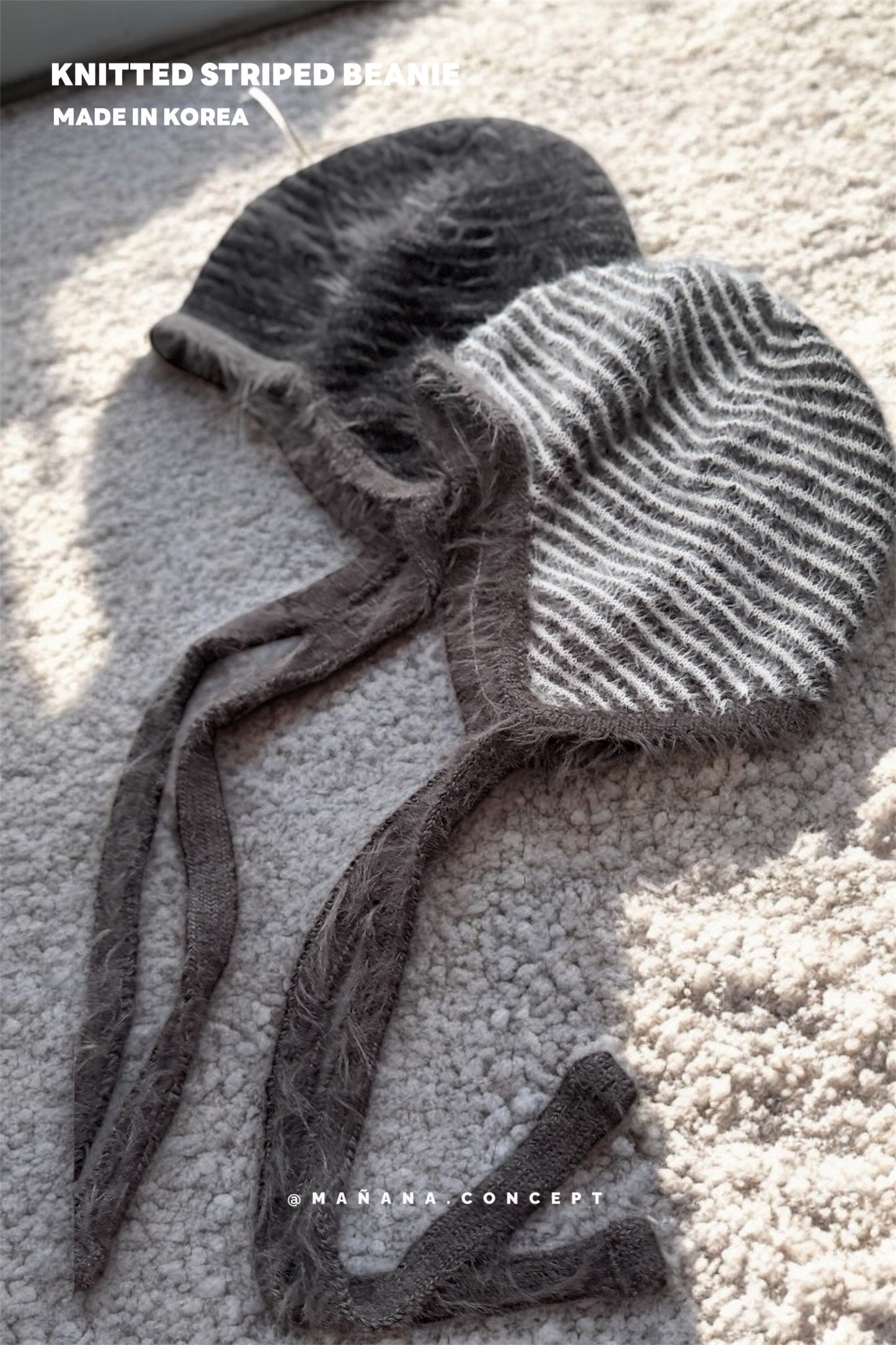 MZ881 KNITTED STRIPED BEANIE