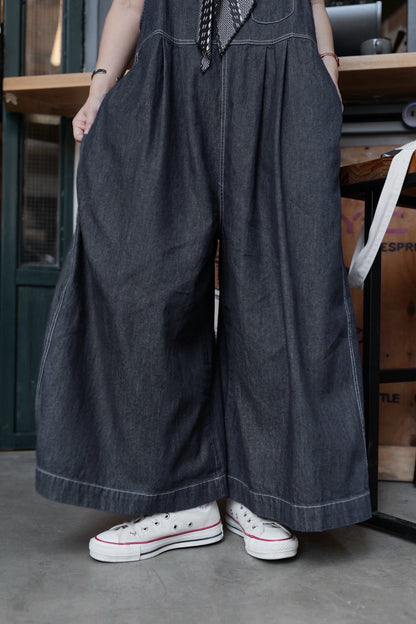 CA907 DENIM POCKET JUMPER PANTS
