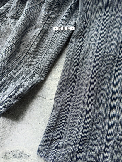MZ738 ELASTIC WAIST STRIPED CULOTTES