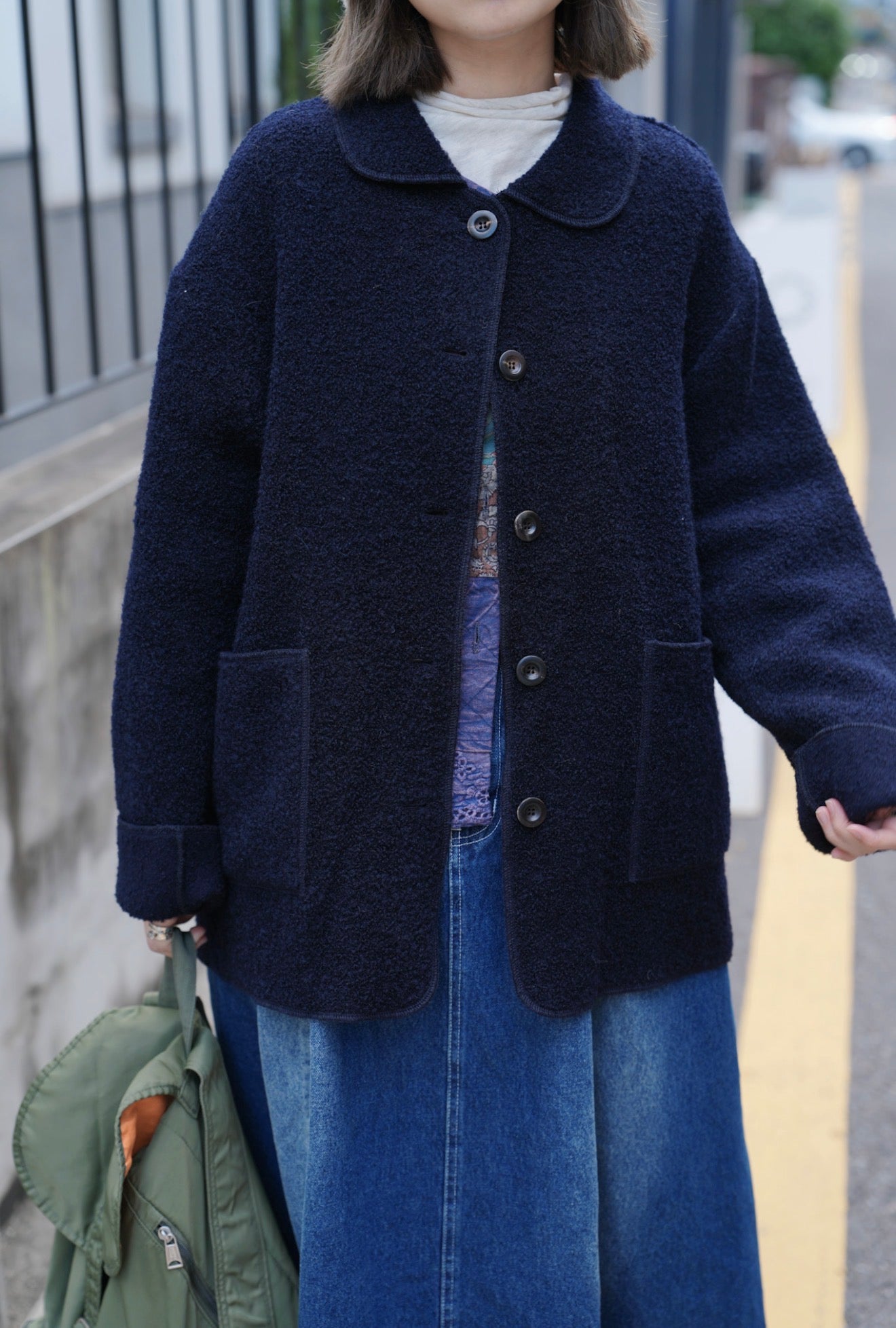 MZ882 ALPACA WOOL COAT