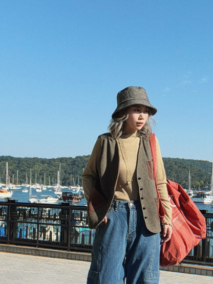 MZ-238 Tweed Bucket Wool Hat