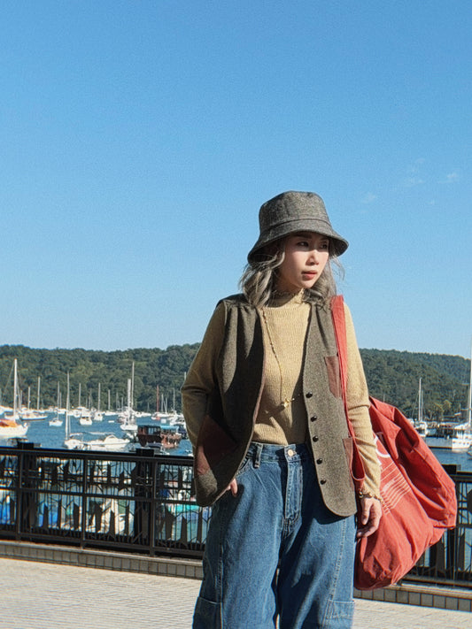 MZ-238 Tweed Bucket Wool Hat