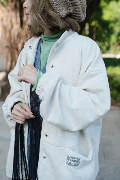 MZ844 STAND COLLAR SWEAT JACKET