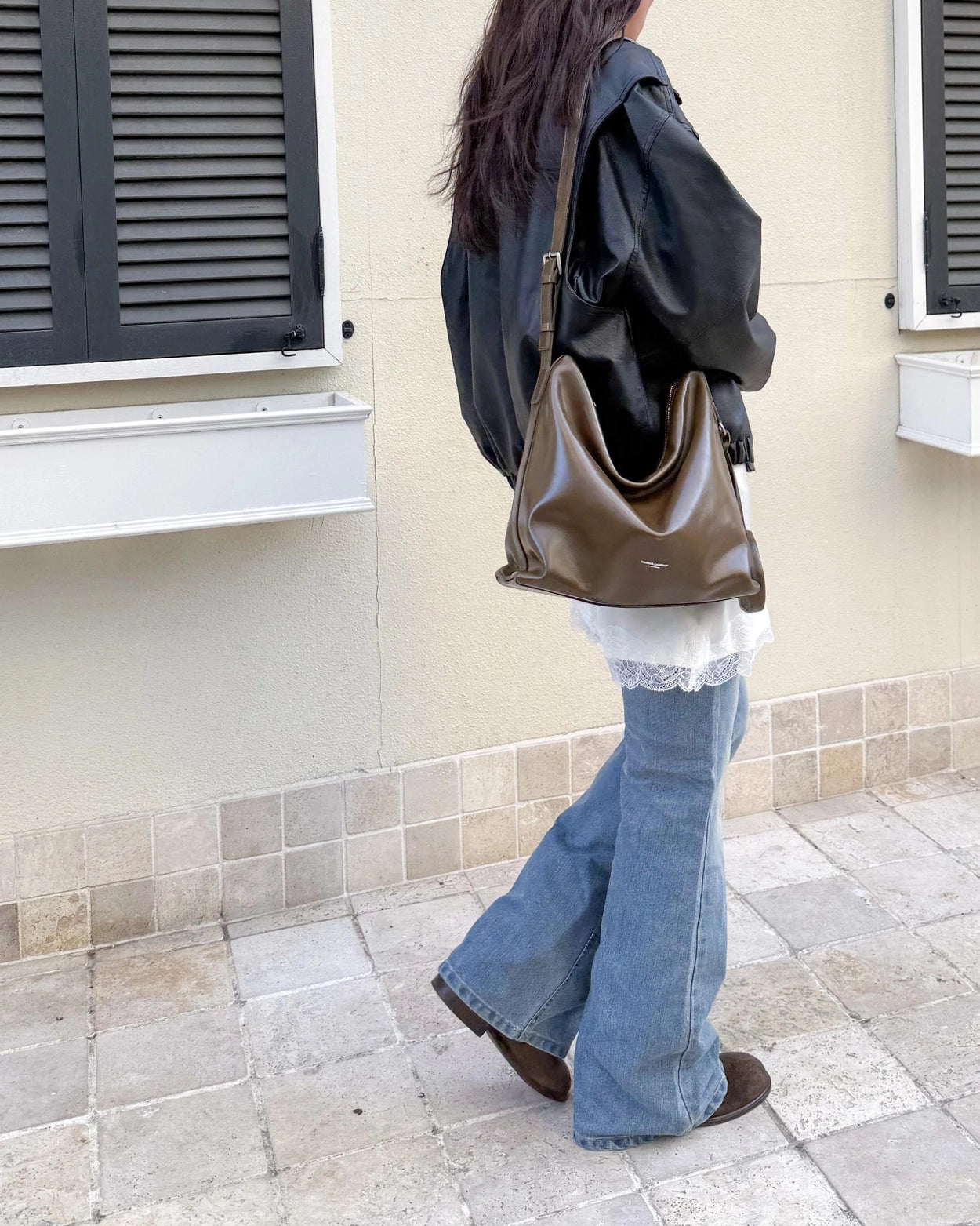 MZ951 ITALIAN HANDMADE LEATHER BOXY HOBO BAG / *9色