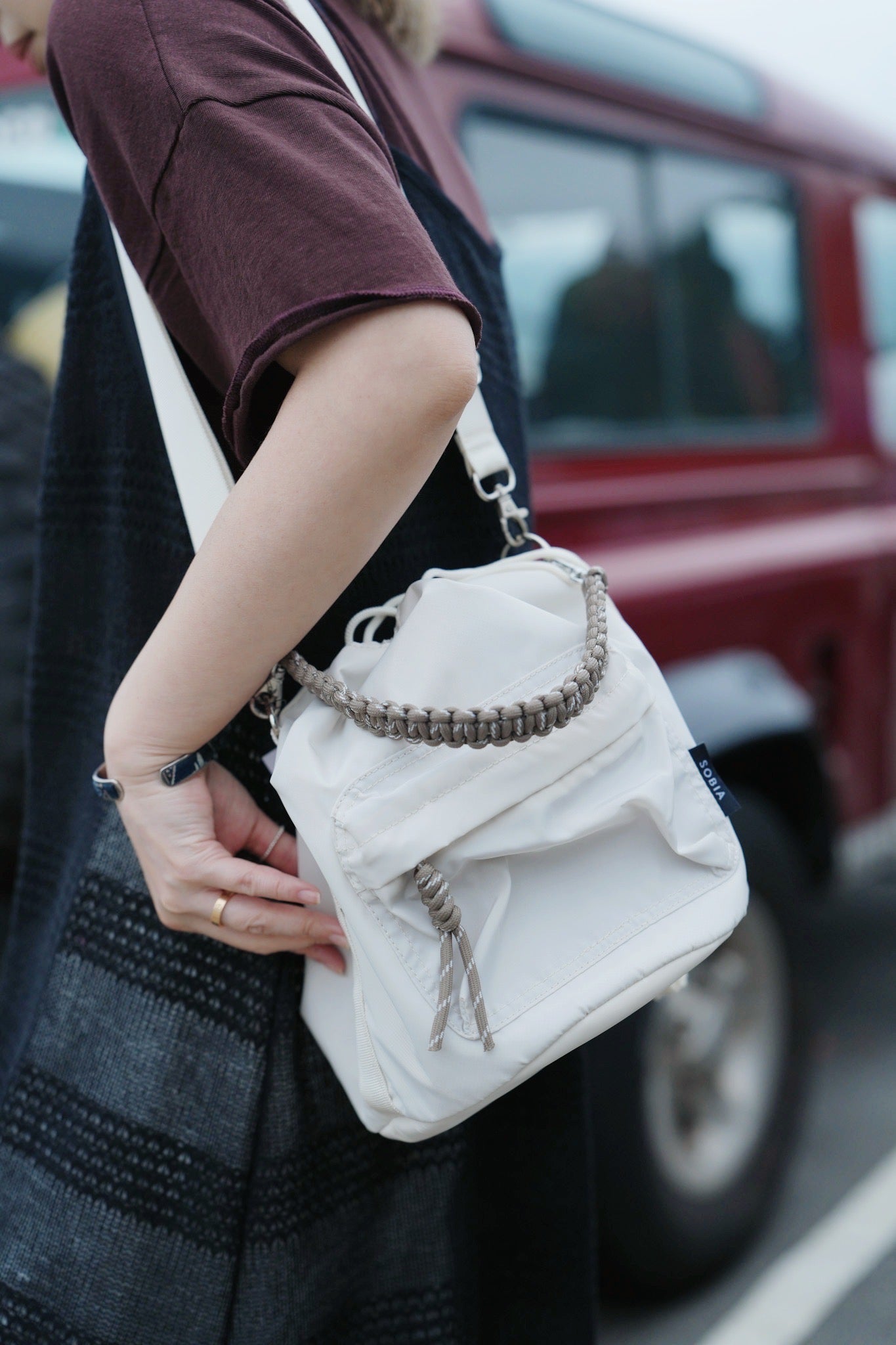 NA439 2WAY DRAWSTRING BUCKET BAG
