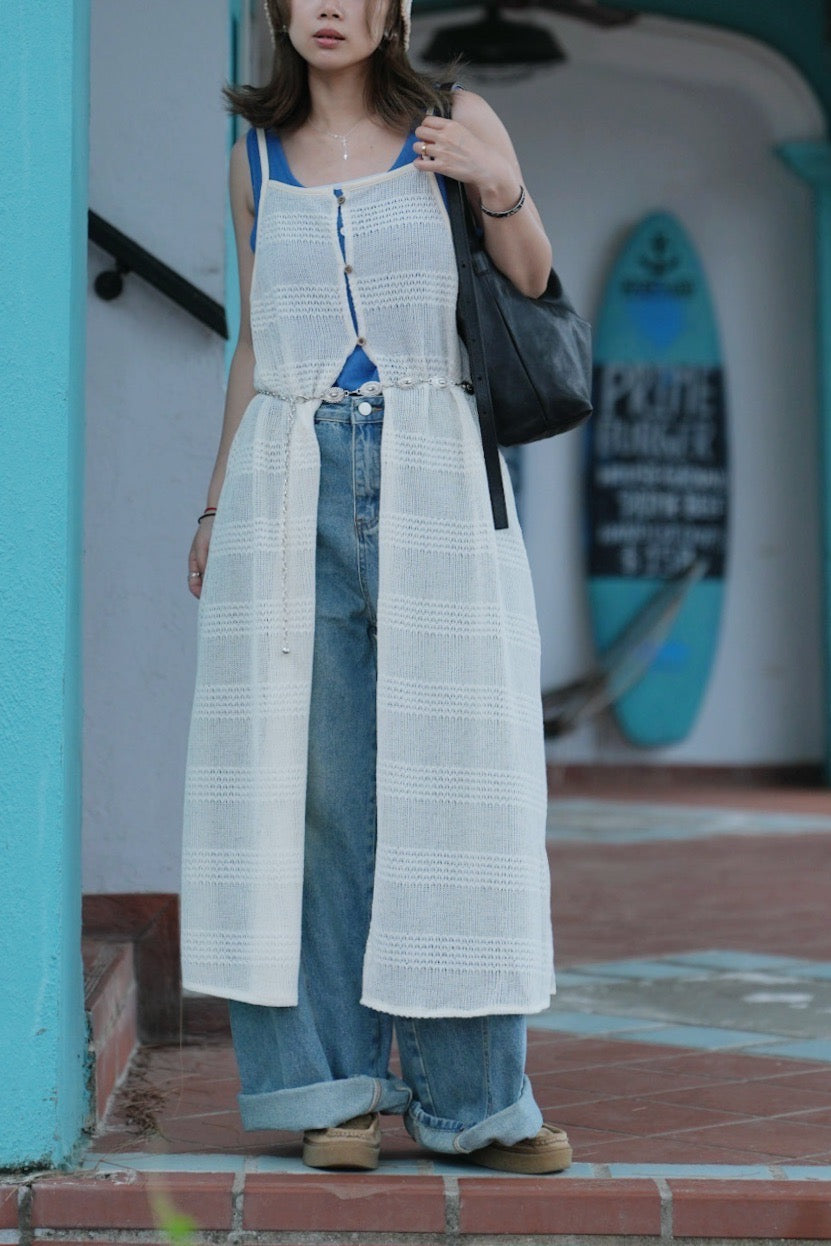 CA694 CROCHET KNIT ONE PIECE DRESS