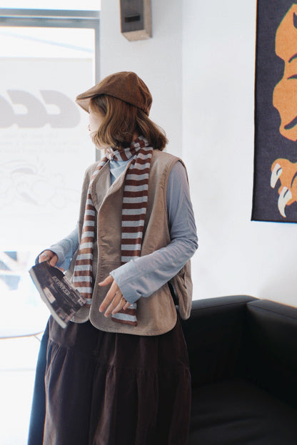 MZ888 STRIPED KNIT SCARF