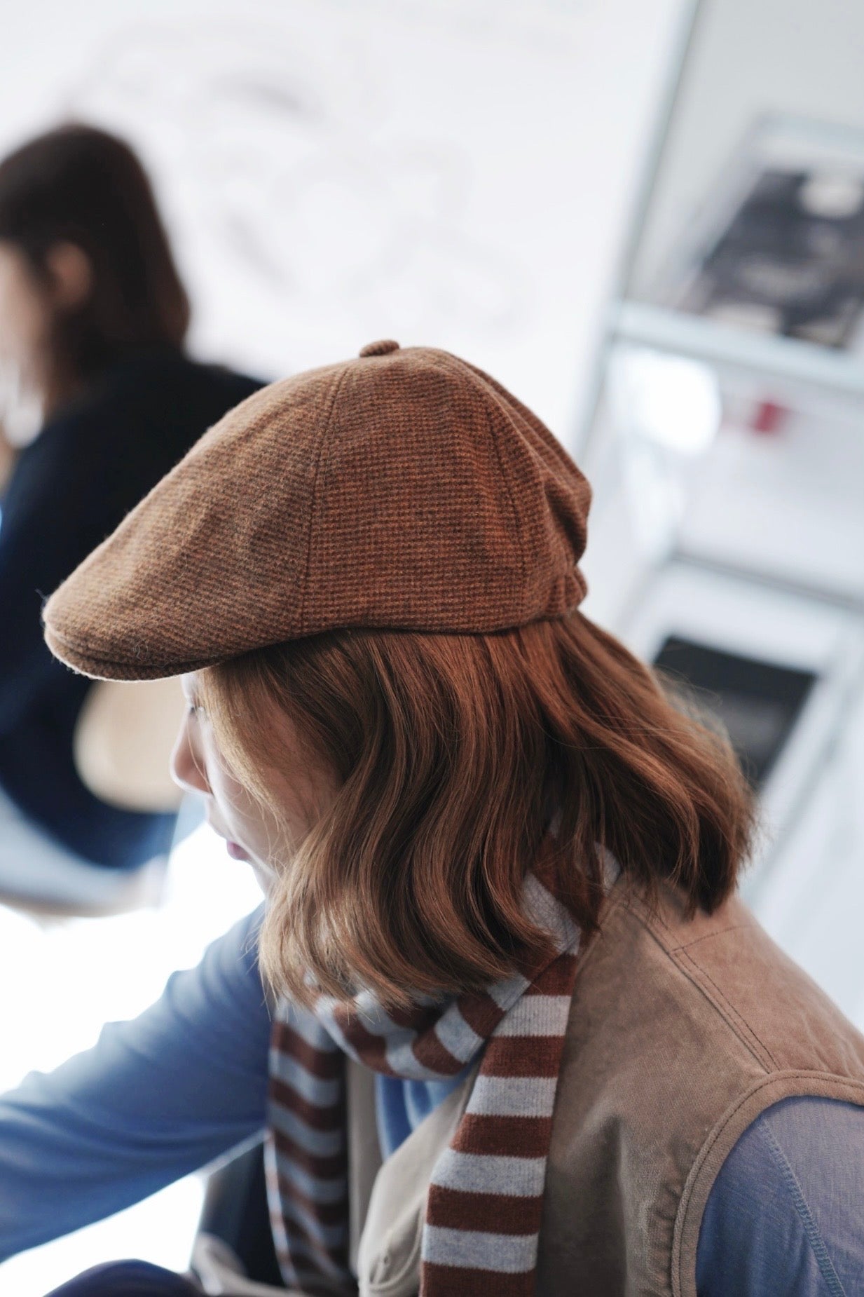 MZ891 VINTAGE WOOL BLEND FLAT CAP