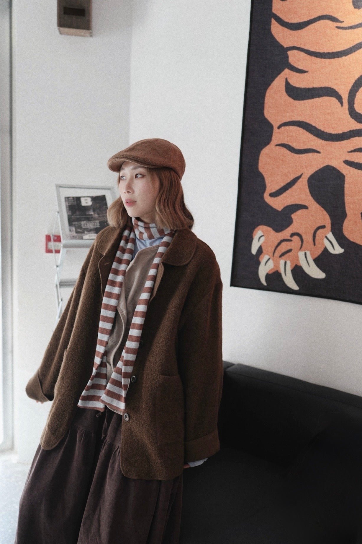 MZ882 ALPACA WOOL COAT
