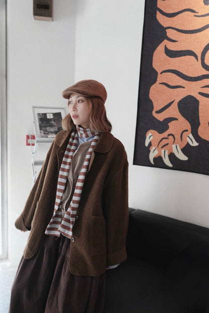 MZ882 ALPACA WOOL COAT