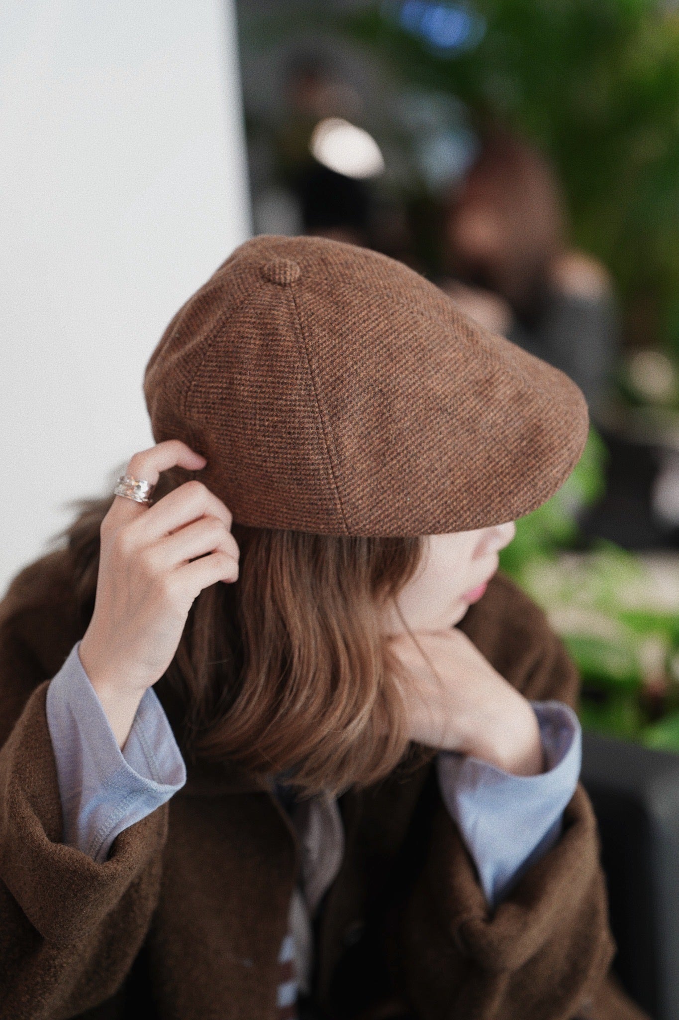 MZ891 VINTAGE WOOL BLEND FLAT CAP