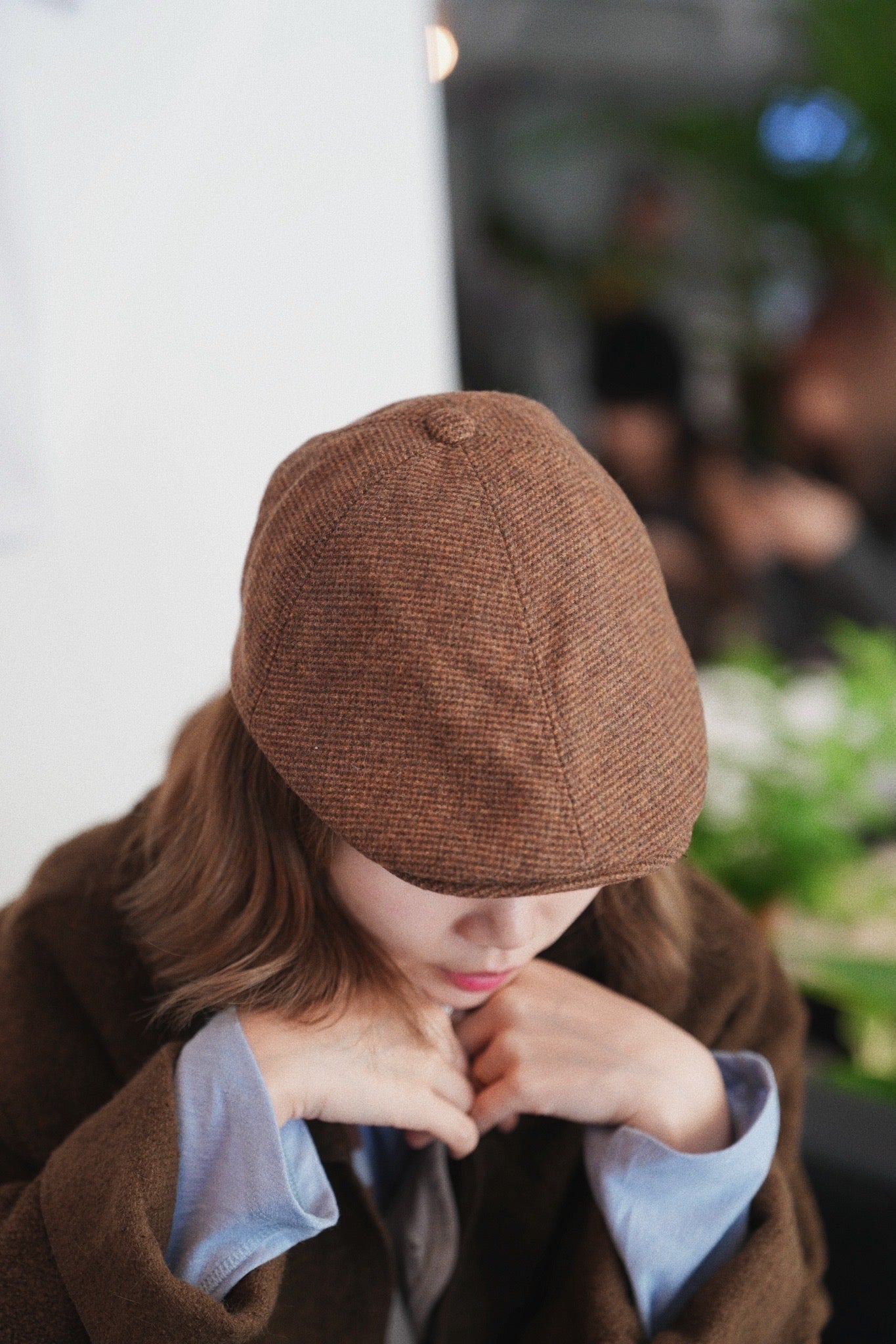 MZ891 VINTAGE WOOL BLEND FLAT CAP