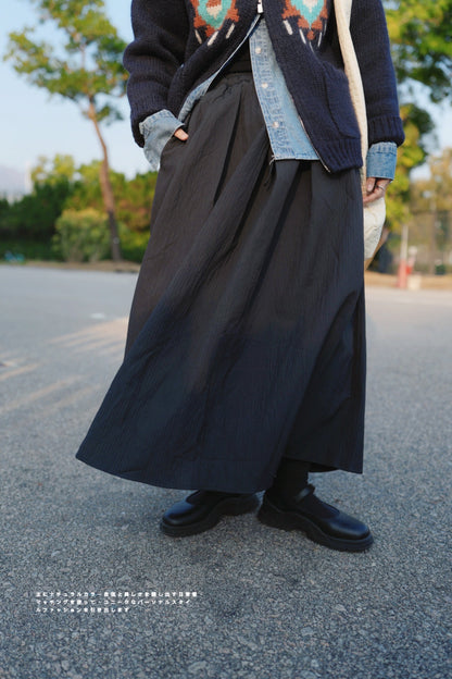 CA676 Striped Crepe Skirt