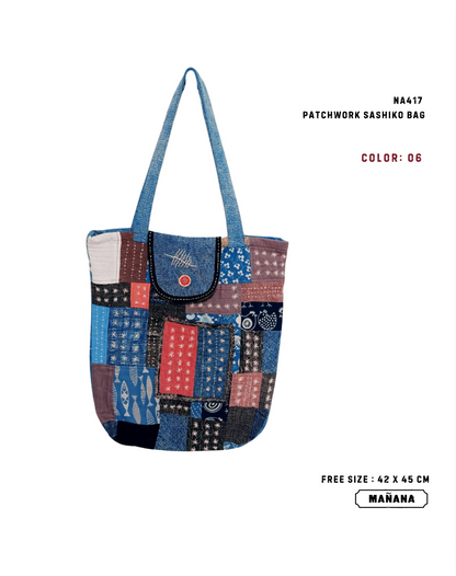 NA417 PATCHWORK SASHIKO BAG