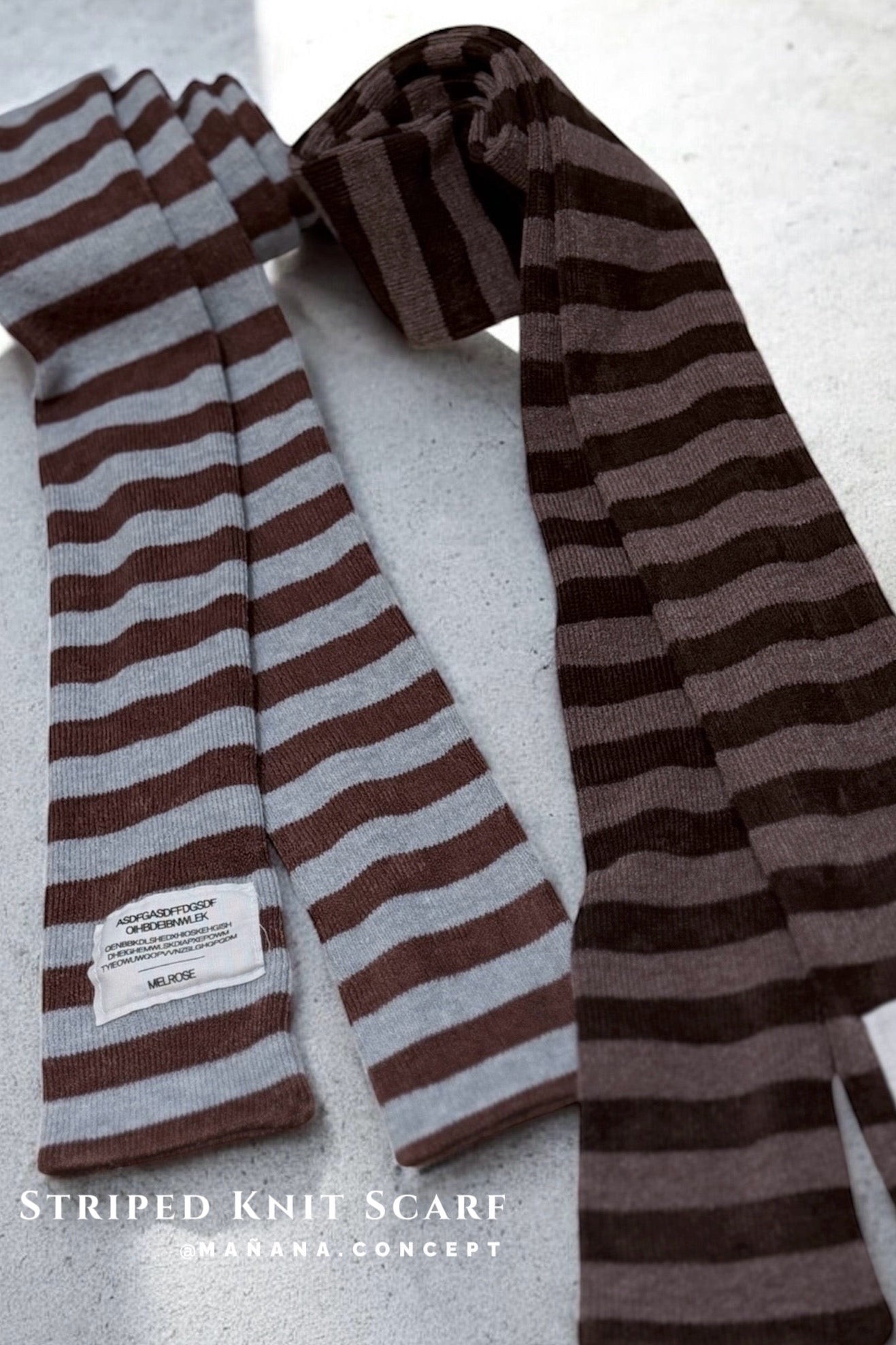 MZ888 STRIPED KNIT SCARF