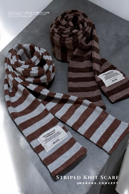 MZ888 STRIPED KNIT SCARF