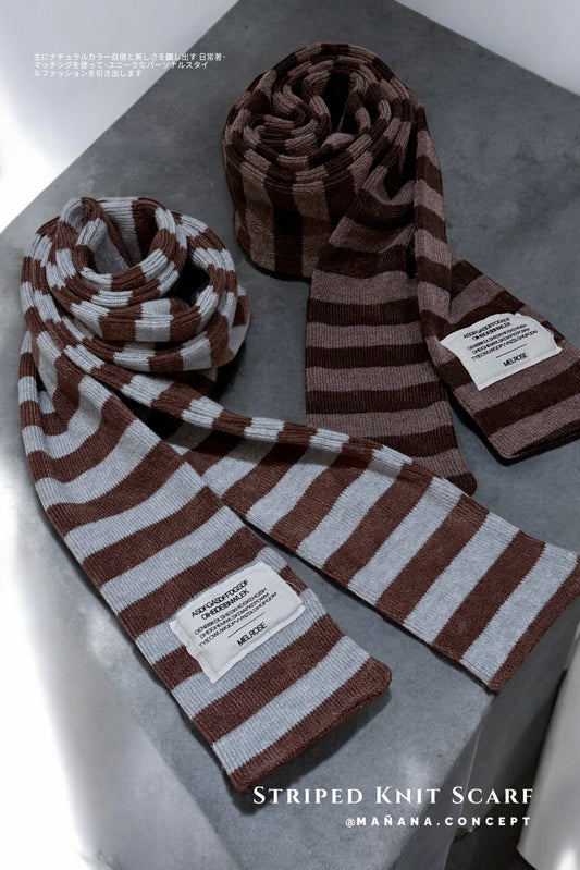 MZ888 STRIPED KNIT SCARF