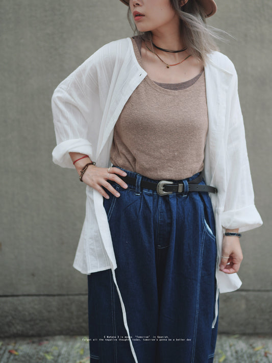 MZ300 Linen Tank Lop