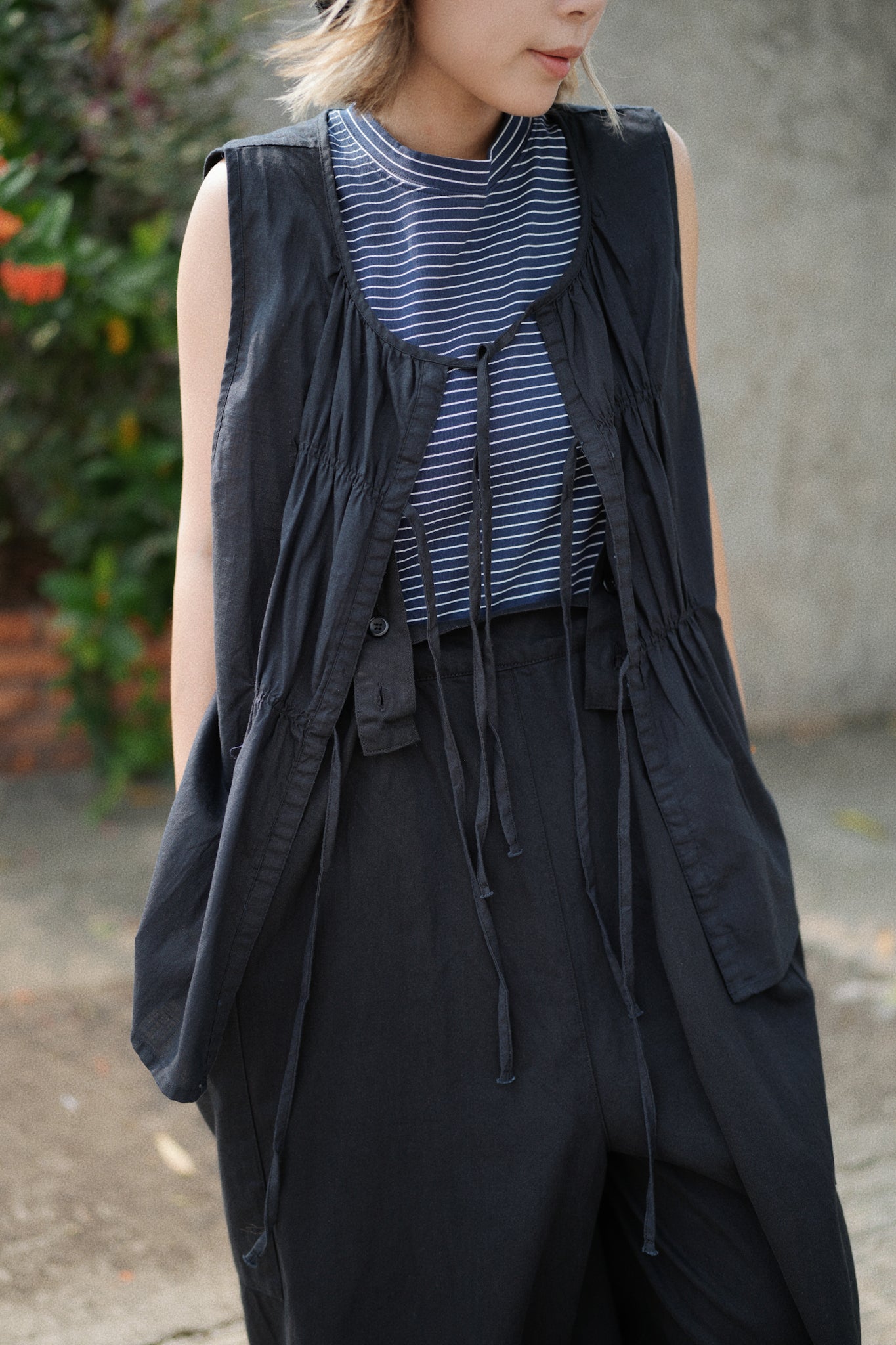 CA637 RIBBON VEST TOP