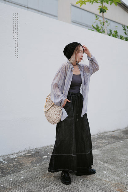 MZ517 SHEER STRIPE SHIRT