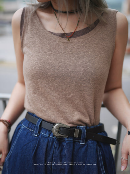MZ300 Linen Tank Lop