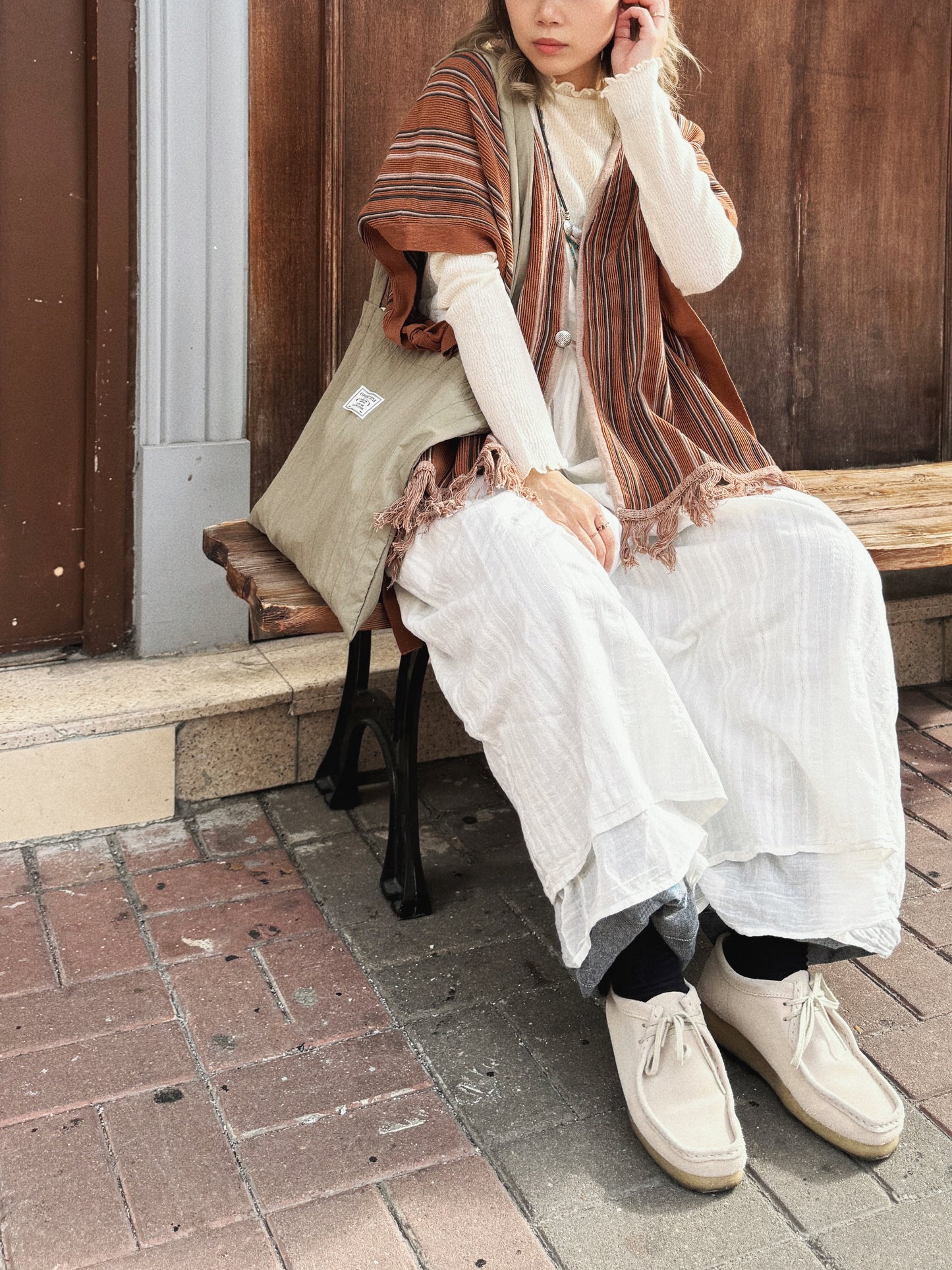 CA567 Embroidered Dobby Layer Dress