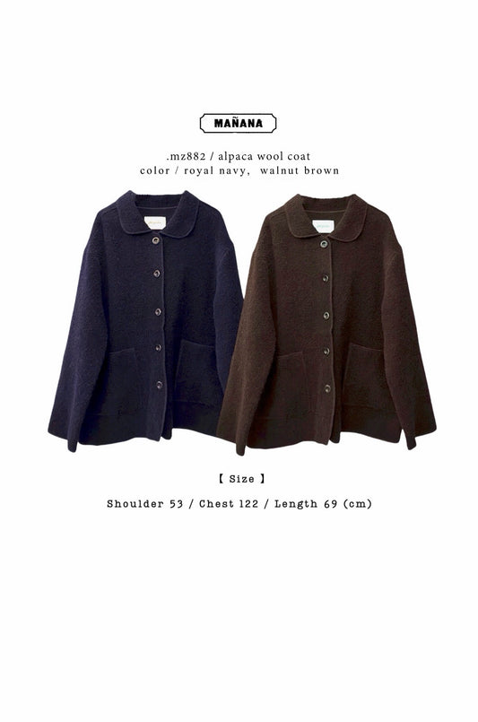 MZ882 ALPACA WOOL COAT