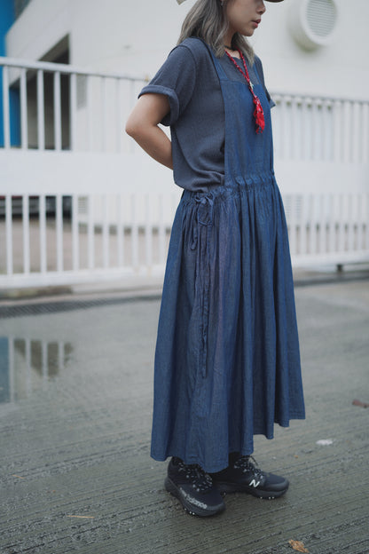 CA612 Light Weight Denim One-Piece Dress