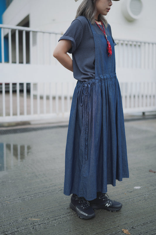 CA612 Light Weight Denim One-Piece Dress