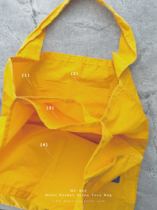MZ-264 Multi Pocket Nylon Tote Bag