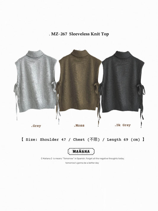 MZ267 Sleeveless Wool Knit Top