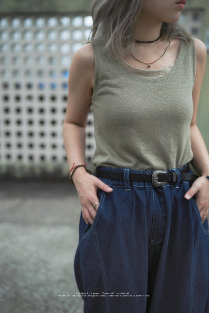 MZ300 Linen Tank Lop