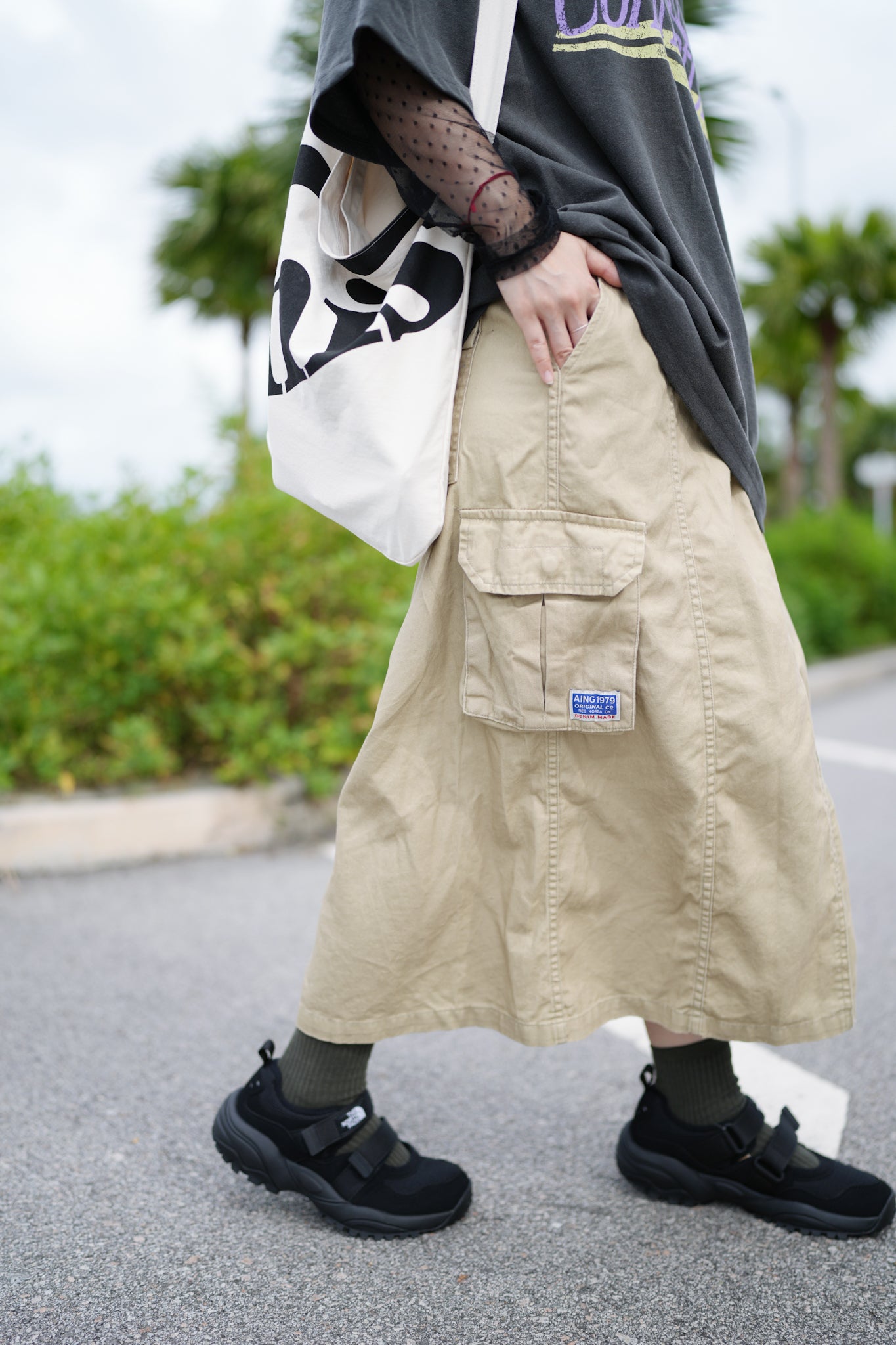 MZ353 Cargo Maxi Skirt