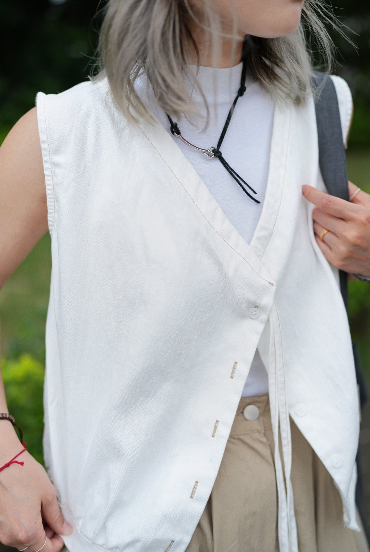 MZ335 Leather Tie Necklace
