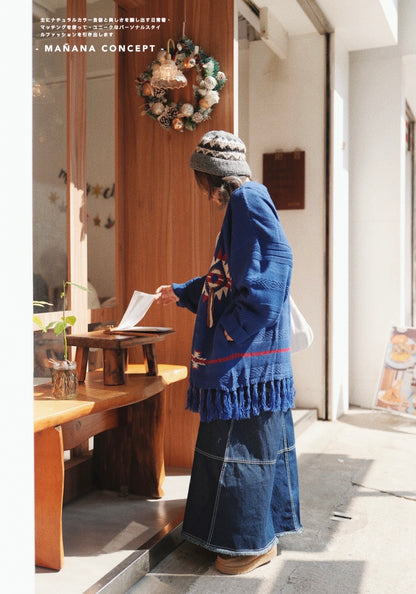 NA431 Native Chimayo Fringed Cardigan
