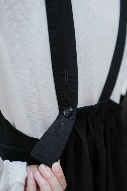 NA453 PLEATED OVERALL JUPMER DRESS