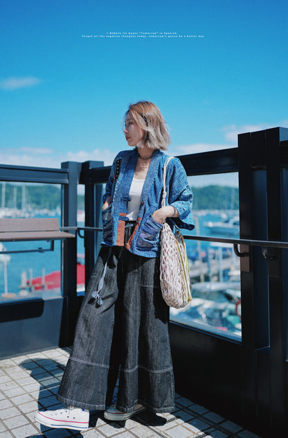 NA419 INDIGO STITCHED SASHIKO OUTER