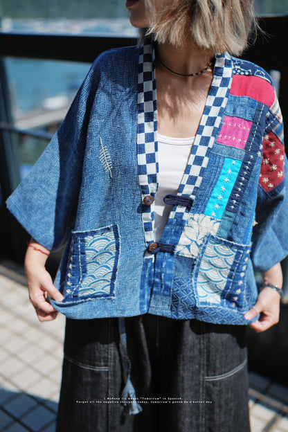 NA419 INDIGO STITCHED SASHIKO OUTER