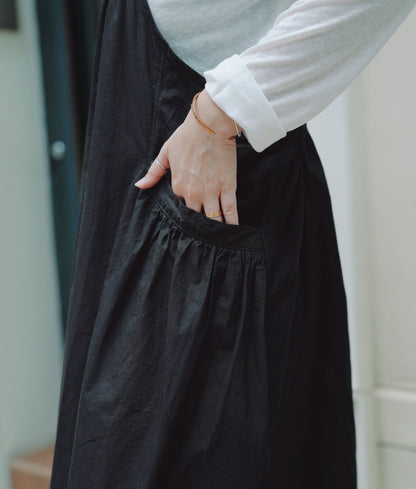 NA453 PLEATED OVERALL JUPMER DRESS